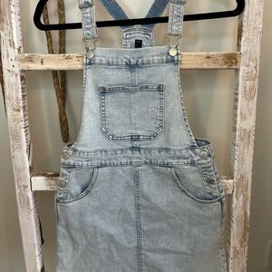 Art Class Light Blue Denim Skirt Overalls